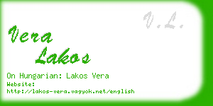 vera lakos business card